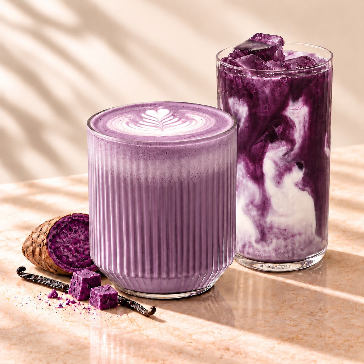 Ube Latte drink